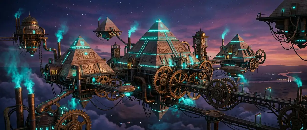 Neo-Thebes floating pyramids
